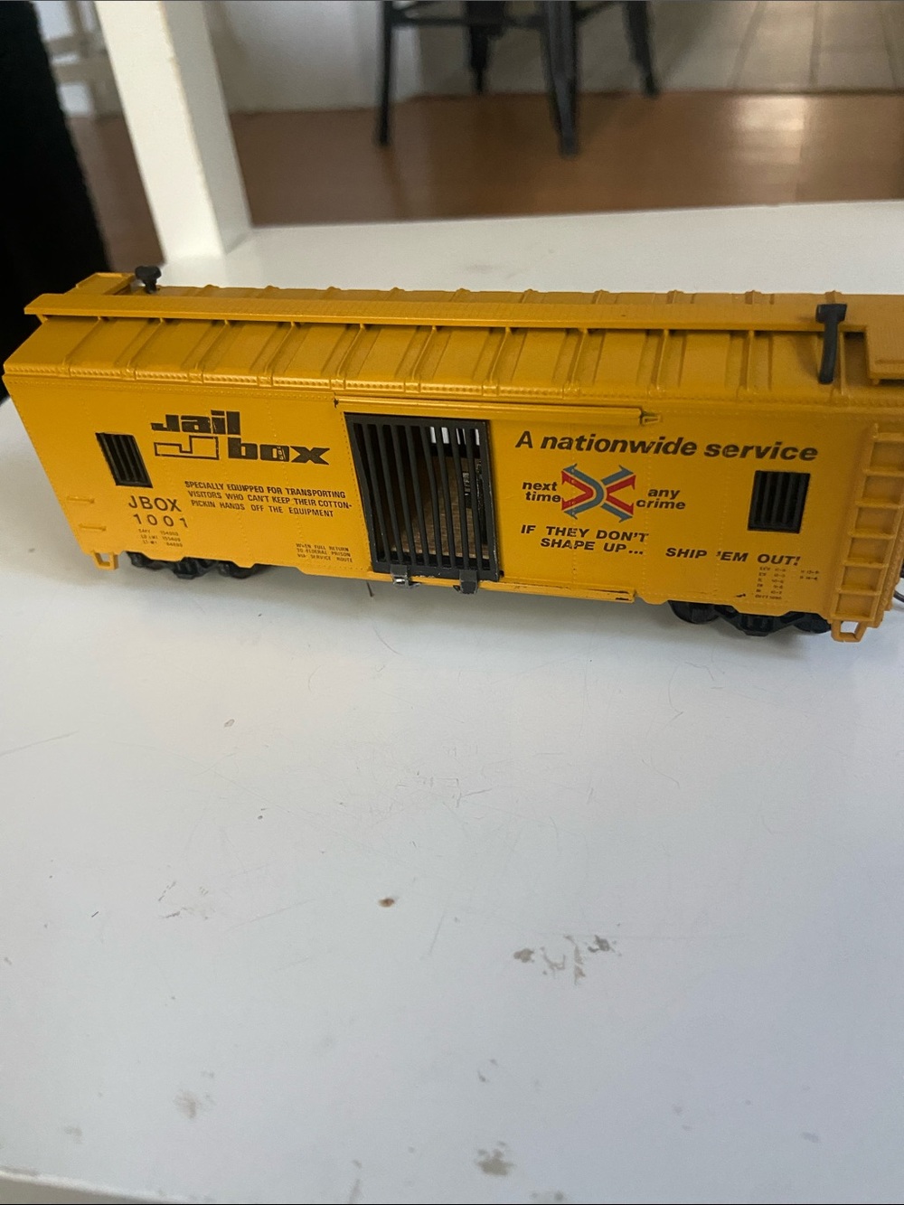 Yellow Toy Boxcar - Kids Train Accessory